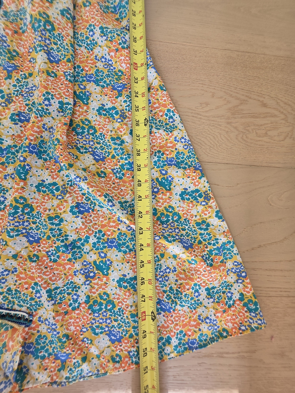 Melloday Women's Floral V-Neck Puff Sleeve Top - Yellow Multi Color Maxi Dress - Picture 9 of 14